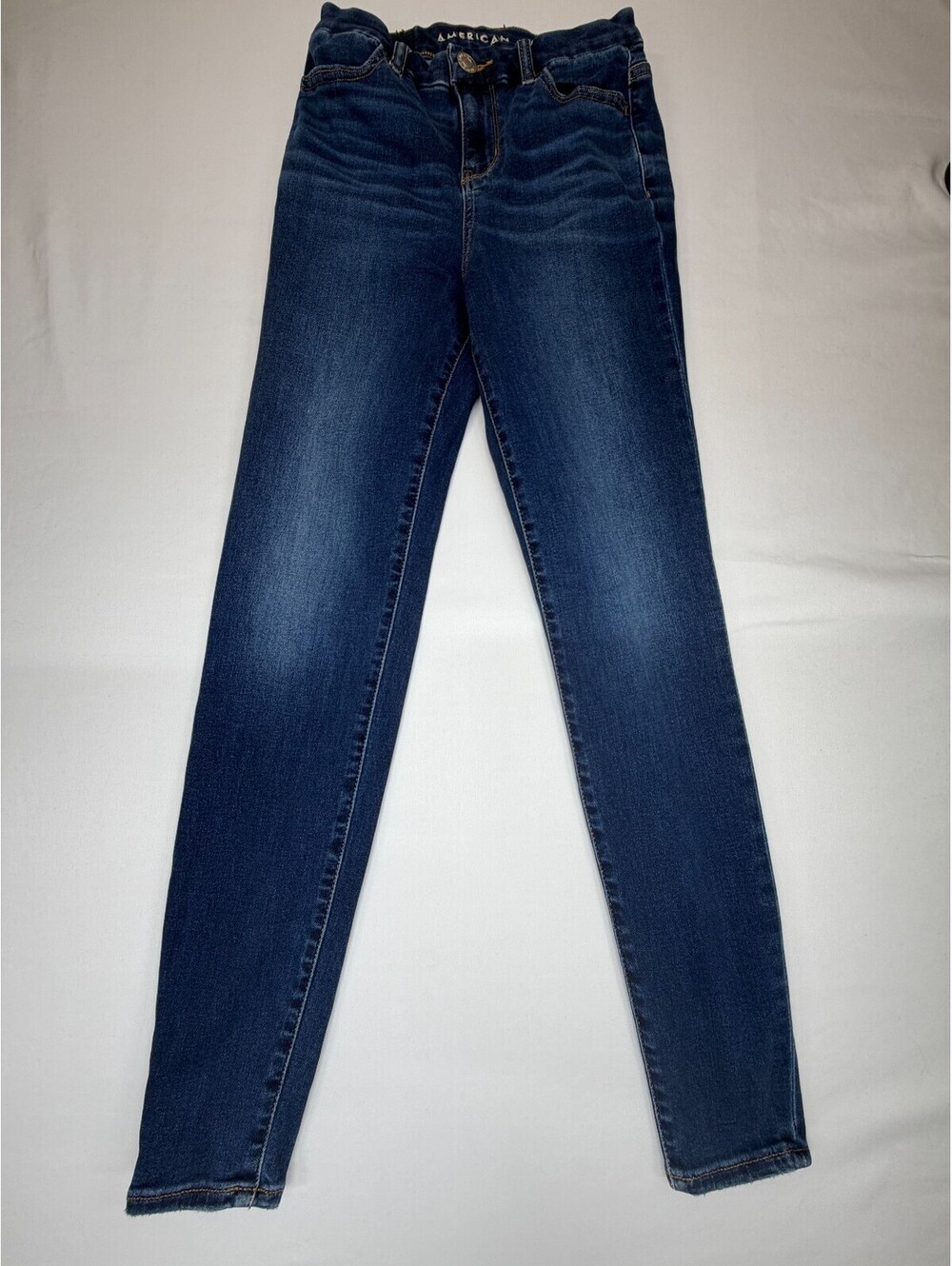 American Eagle Women's Jeans Skinny Next Level Stretch Denim Size 0 Blue